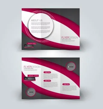 Brochure mock up design template Stock Illustration
