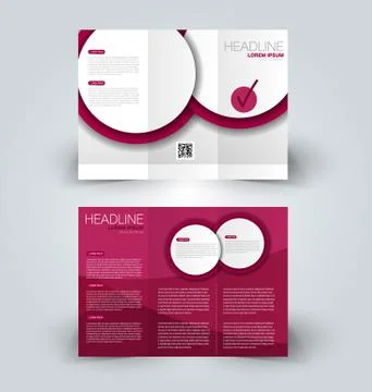 Brochure mock up design template Stock Illustration