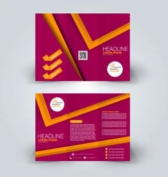 Brochure mock up design template Stock Illustration
