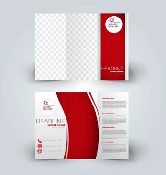 Brochure mock up design template Stock Illustration