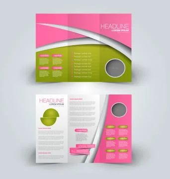 Brochure mock up design template Stock Illustration