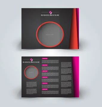 Brochure mock up design template Stock Illustration
