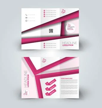 Brochure mock up design template Stock Illustration