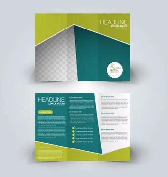 Brochure mock up design template Stock Illustration