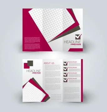 Brochure mock up design template Stock Illustration