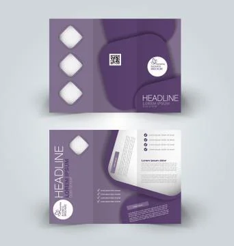 Brochure mock up design template Stock Illustration