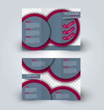 Brochure mock up design template Stock Illustration