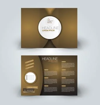 Brochure mock up design template Stock Illustration