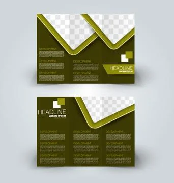 Brochure mock up design template Stock Illustration