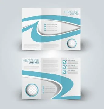 Brochure mock up design template Stock Illustration