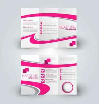 Brochure mock up design template Stock Illustration