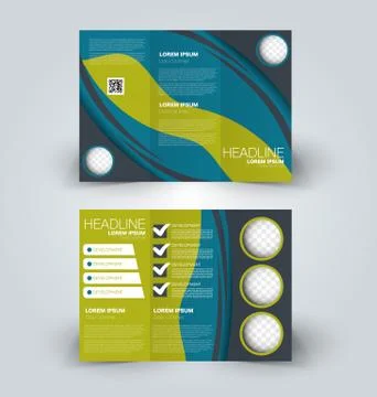 Brochure mock up design template Stock Illustration