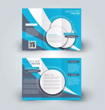 Brochure mock up design template Stock Illustration
