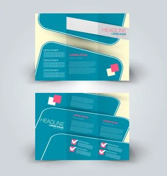 Brochure mock up design template Illustrazione stock