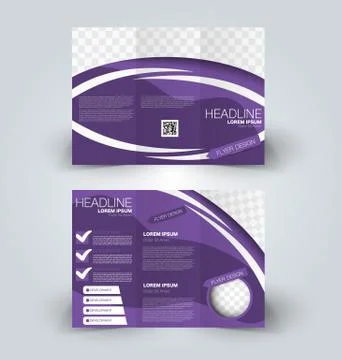 Brochure mock up design template Stock Illustration