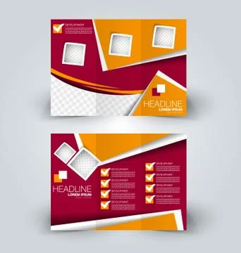 Brochure mock up design template Stock Illustration