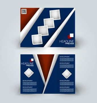 Brochure mock up design template Stock Illustration