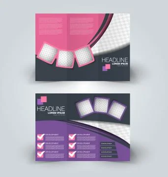 Brochure mock up design template Stock Illustration