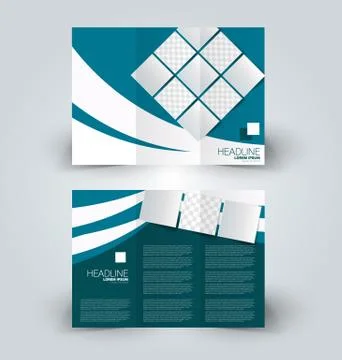 Brochure mock up design template Stock Illustration