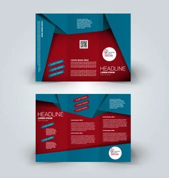 Brochure mock up design template Stock Illustration