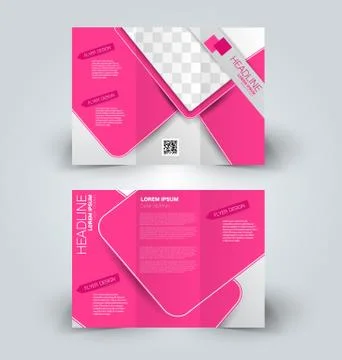 Brochure mock up design template Stock Illustration