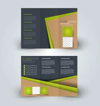 Brochure mock up design template Stock Illustration