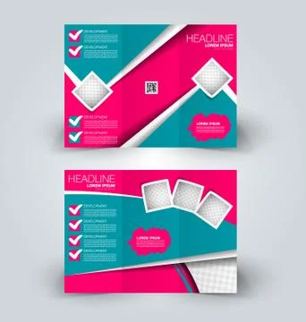 Brochure mock up design template Stock Illustration