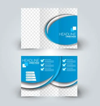 Brochure mock up design template Stock Illustration