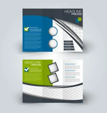 Brochure mock up design template Stock Illustration
