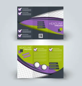 Brochure mock up design template Stock Illustration