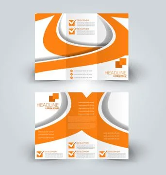 Brochure mock up design template Stock Illustration