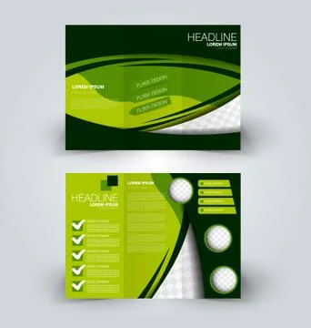 Brochure mock up design template Stock Illustration