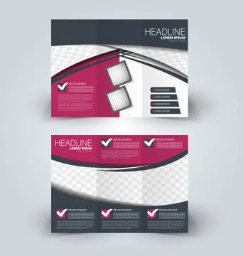 Brochure mock up design template Stock Illustration