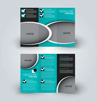 Brochure mock up design template Stock Illustration