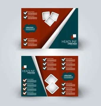 Brochure mock up design template Stock Illustration