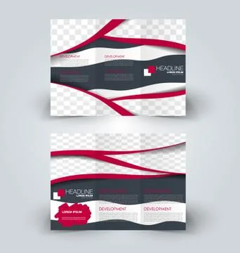 Brochure mock up design template Stock Illustration