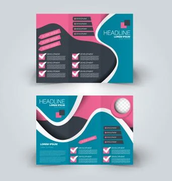 Brochure mock up design template Stock Illustration