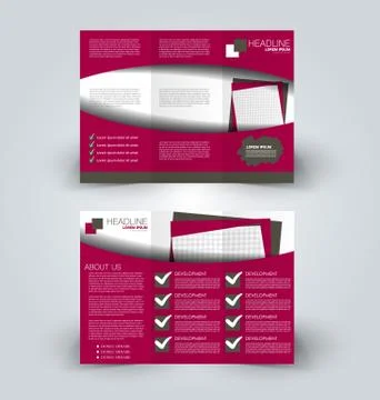 Brochure mock up design template Stock Illustration