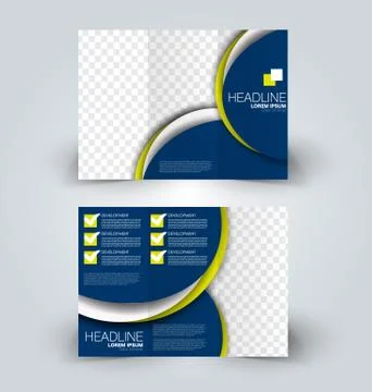 Brochure mock up design template Stock Illustration