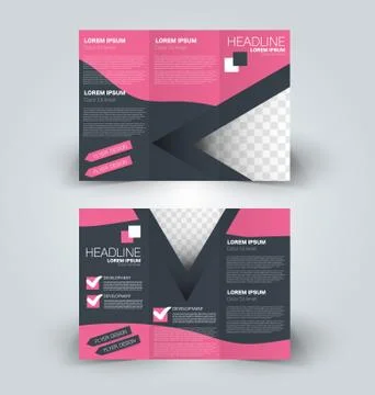 Brochure mock up design template Stock Illustration