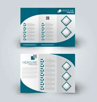 Brochure mock up design template Stock Illustration
