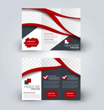 Brochure mock up design template Stock Illustration