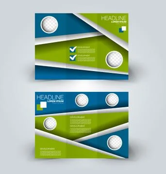 Brochure mock up design template Stock Illustration