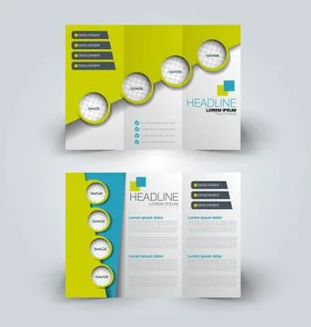 Brochure mock up design template Stock Illustration
