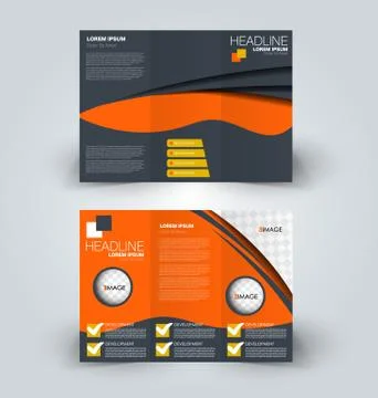 Brochure mock up design template Stock Illustration