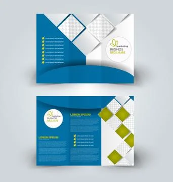 Brochure mock up design template Stock Illustration