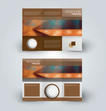 Brochure mock up design template Stock Illustration