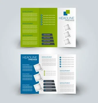 Brochure mock up design template Stock Illustration