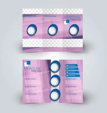 Brochure mock up design template Stock Illustration