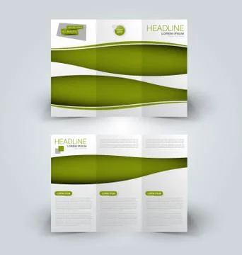 Brochure mock up design template Stock Illustration